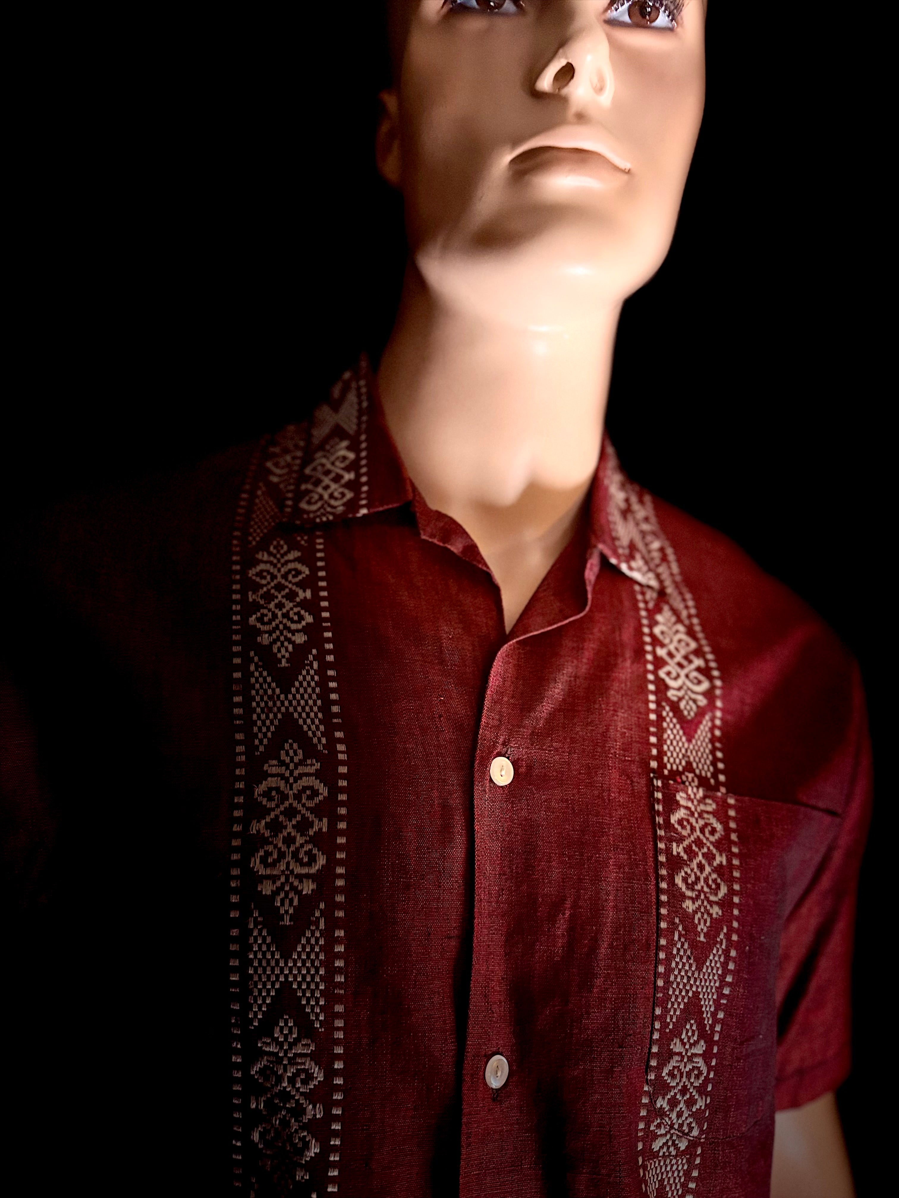 Vintage 1970s Heavy Cotton Embroidered Shirt - Made in Thailand (Mint Condition)