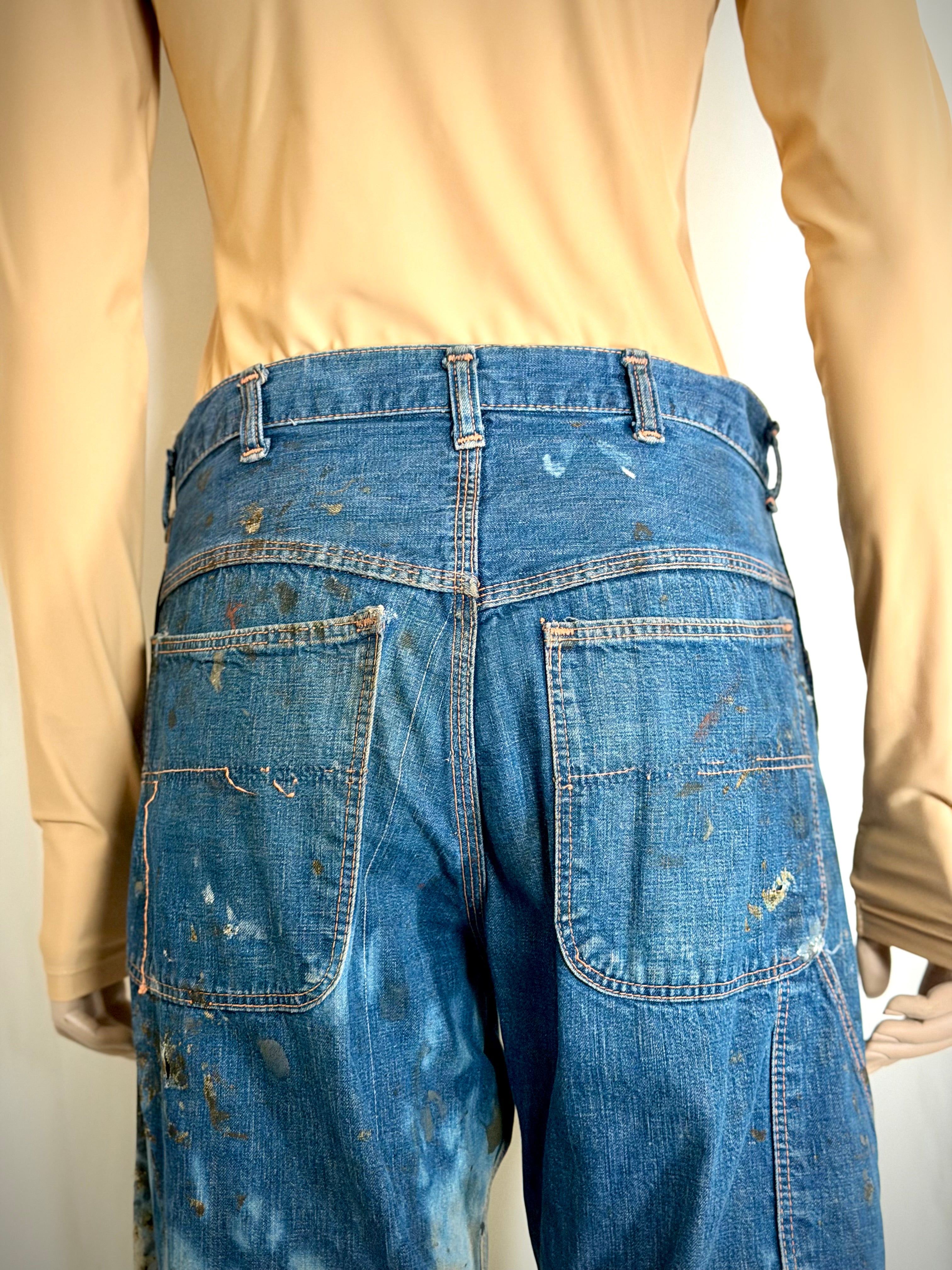 1940s French Artist’s Work Jeans - One-of-a-Kind Archival Wear