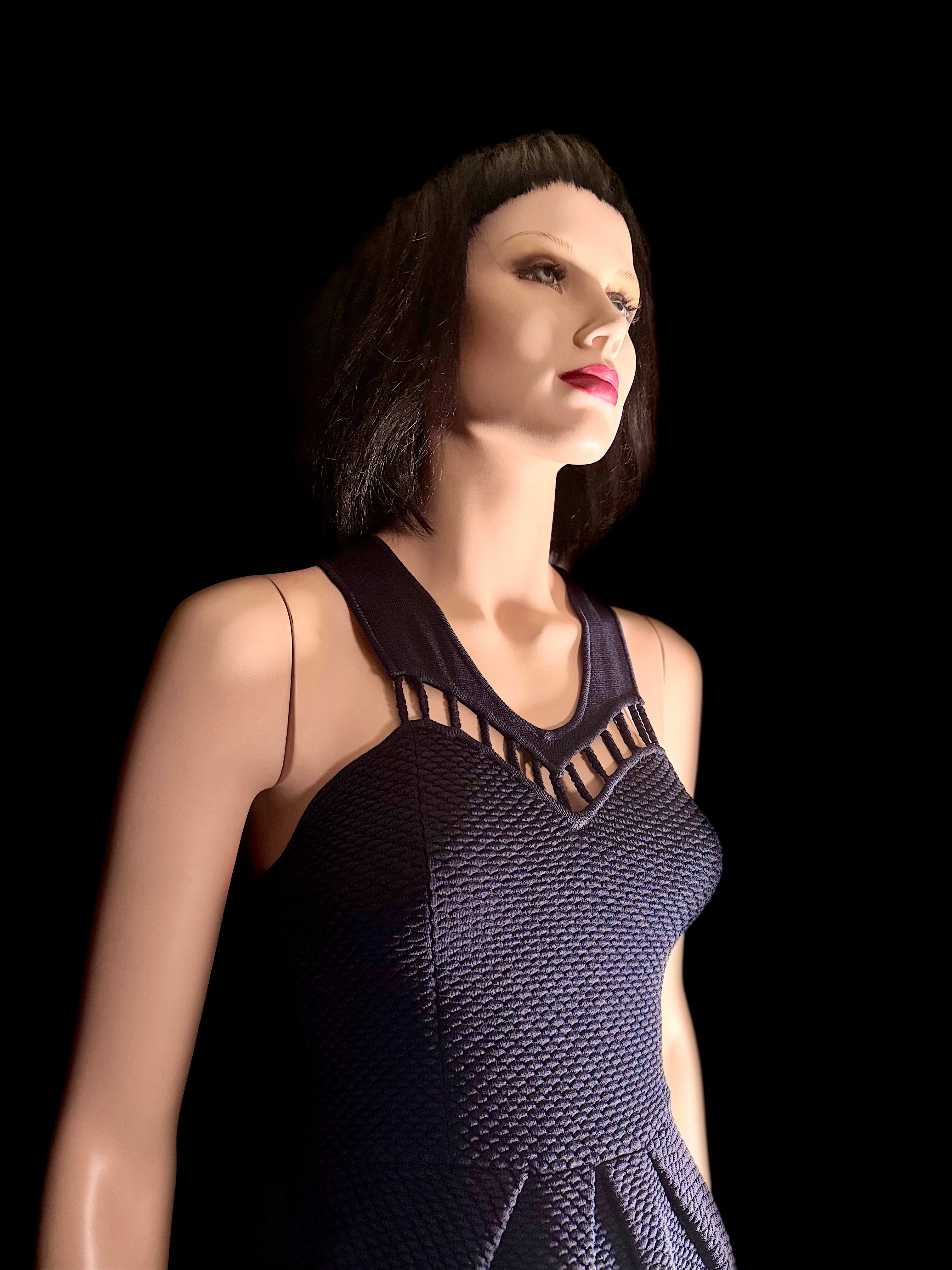 Alice McCall Midnight Textured Sculptural Mini Dress