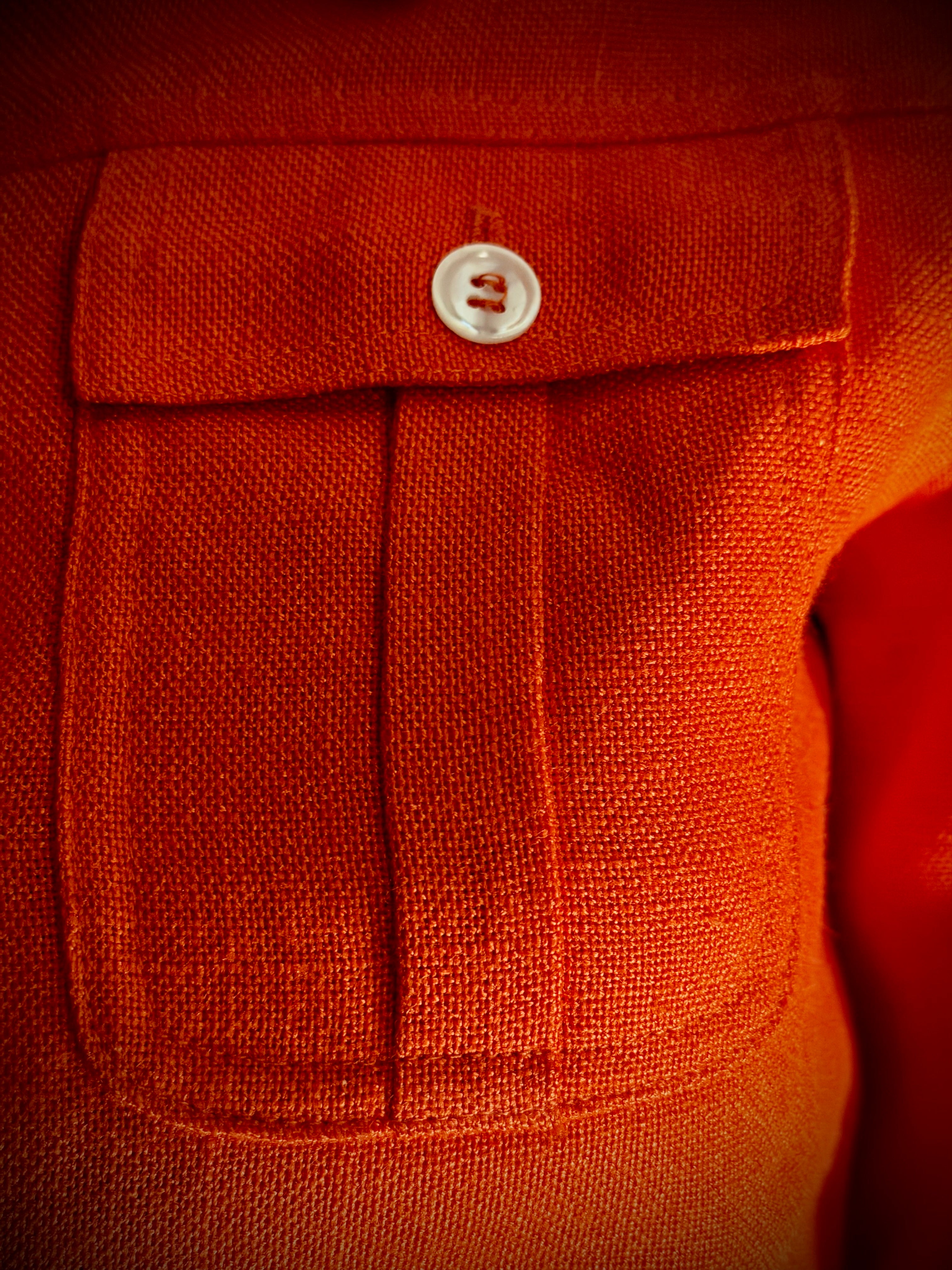Vintage 1960s Burnt Orange Cotton Utility Shirt – John Meyer | Mint Condition