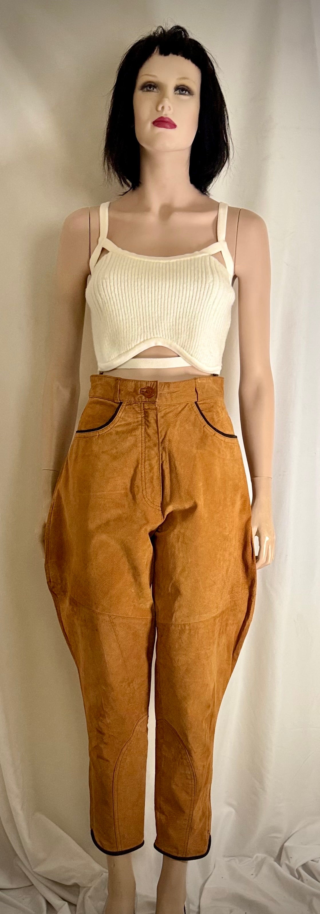 Vintage Russian Suede Jodhpurs - Heavyweight, Sculptural and Rare