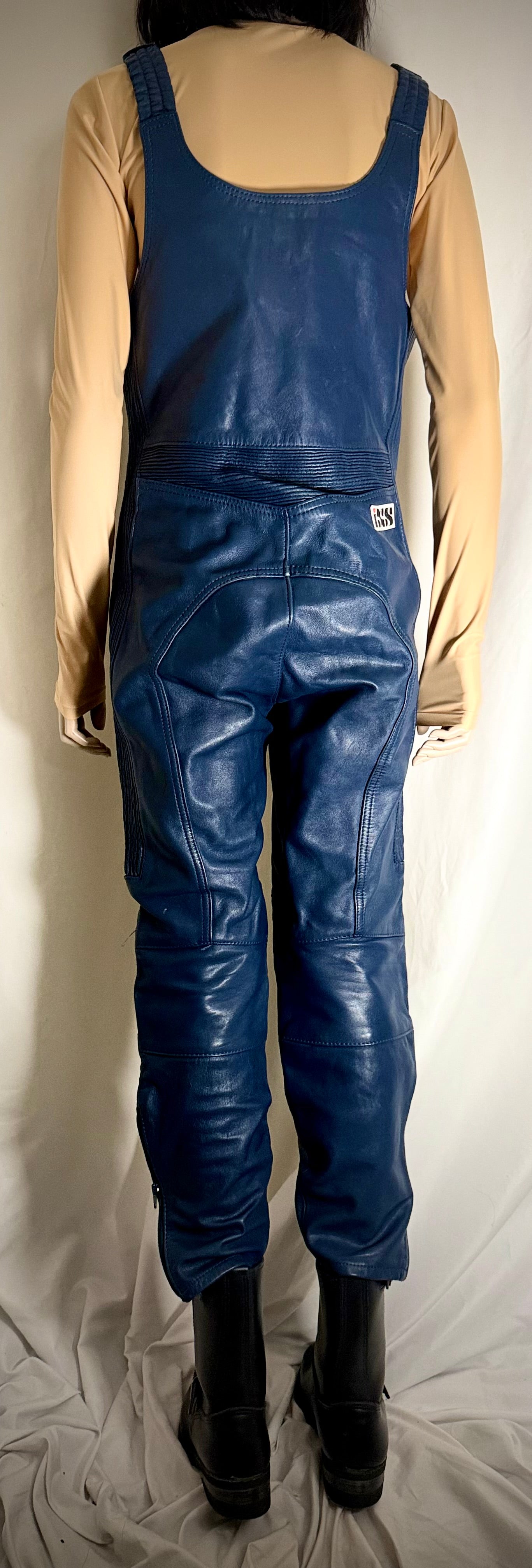 Vintage IXS Blue Leather Motorcycle Overalls -Rare