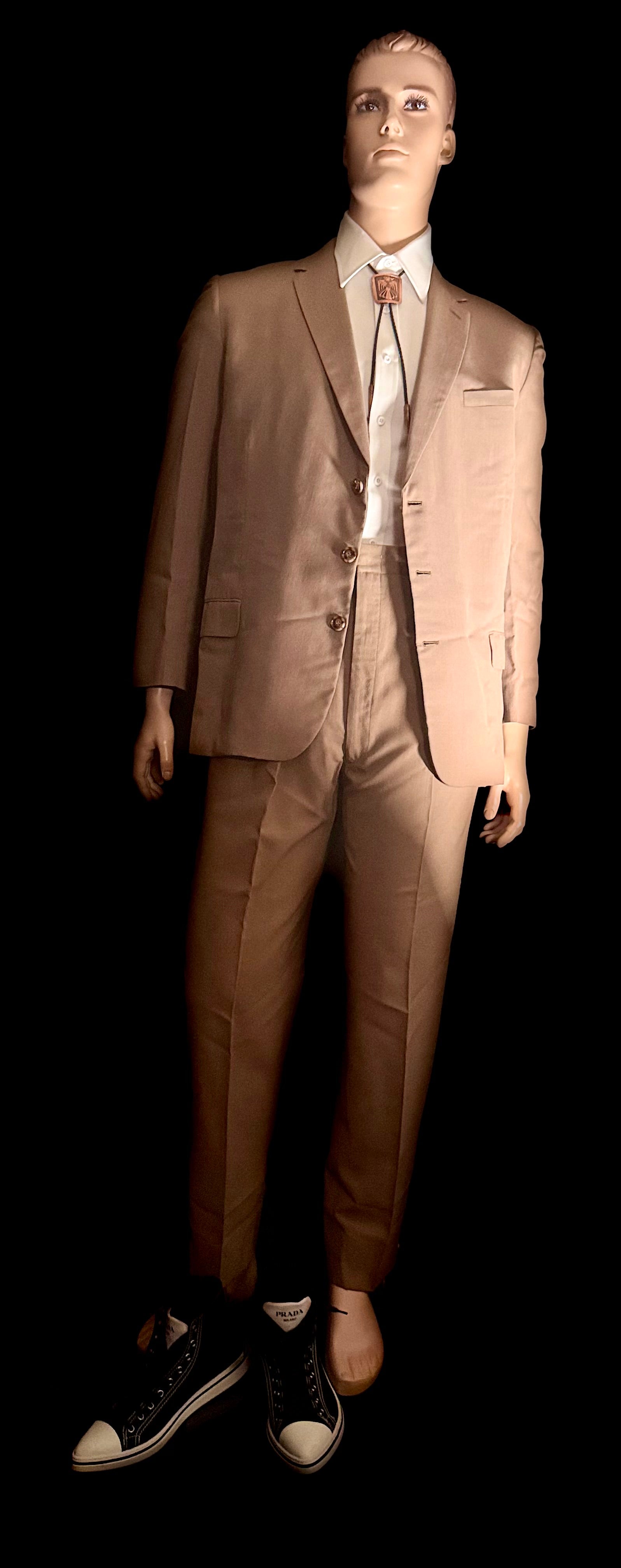 Late 1950s / Early 1960s Custom Tailored Mushroom Suit

Ernest Miller | Immaculate Mid-Century Two-Piece | Rare Larger Size