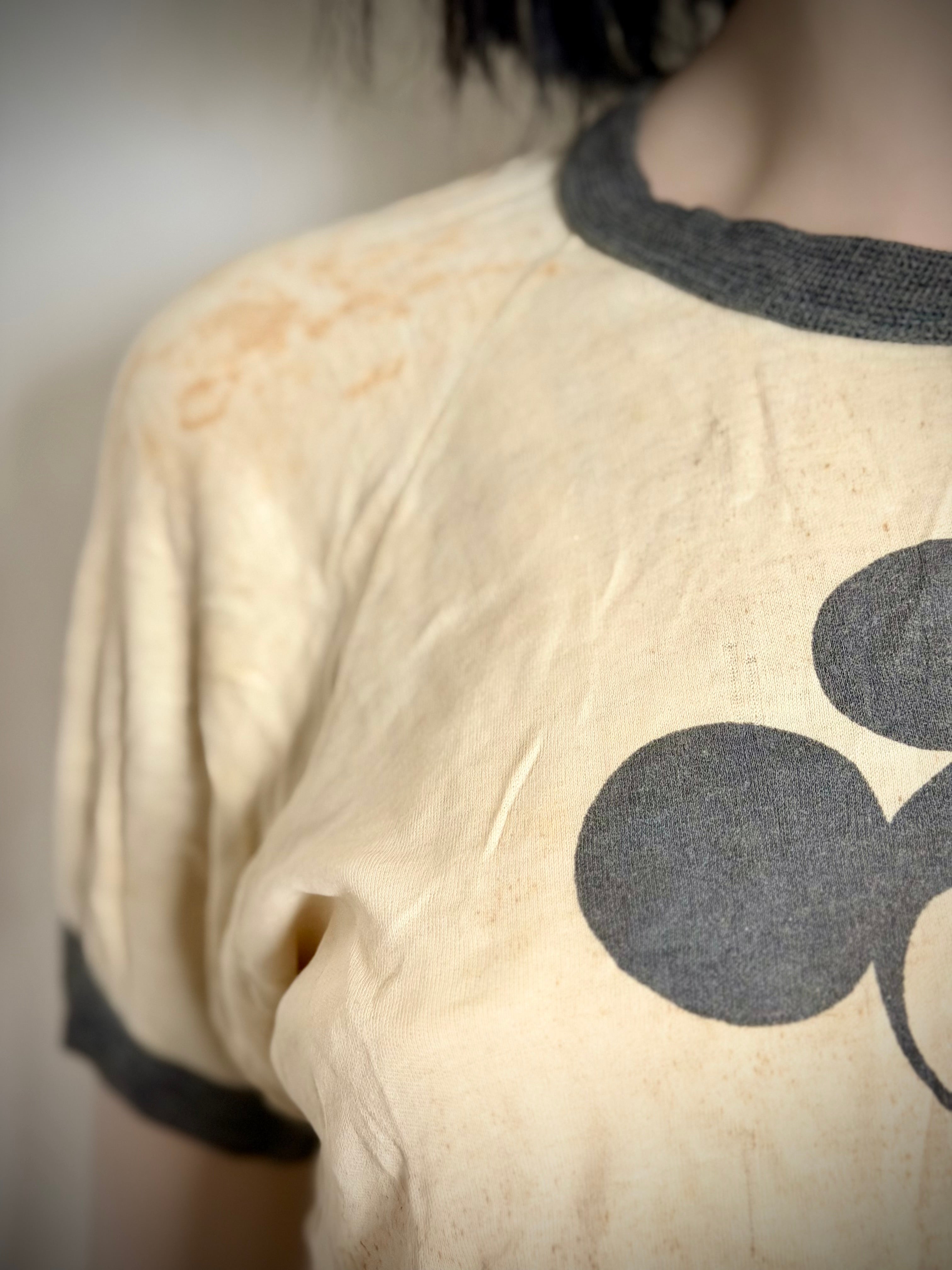 Rare Early Walt Disney Productions Mickey Mouse Ringer T-shirt Dating Most Likely to the Early 1960s.