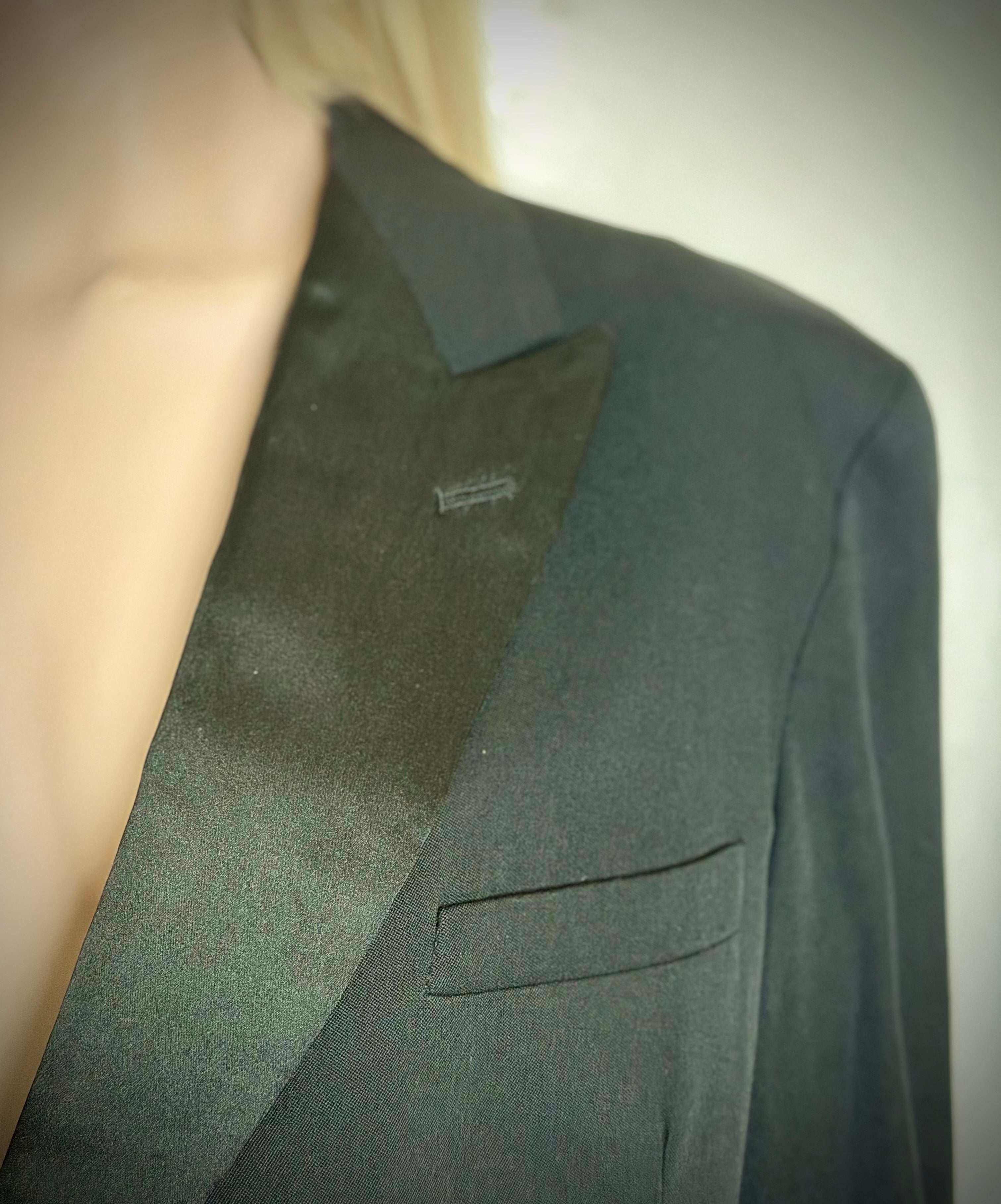 1970s European Tailored Tuxedo Tailcoat Jacket