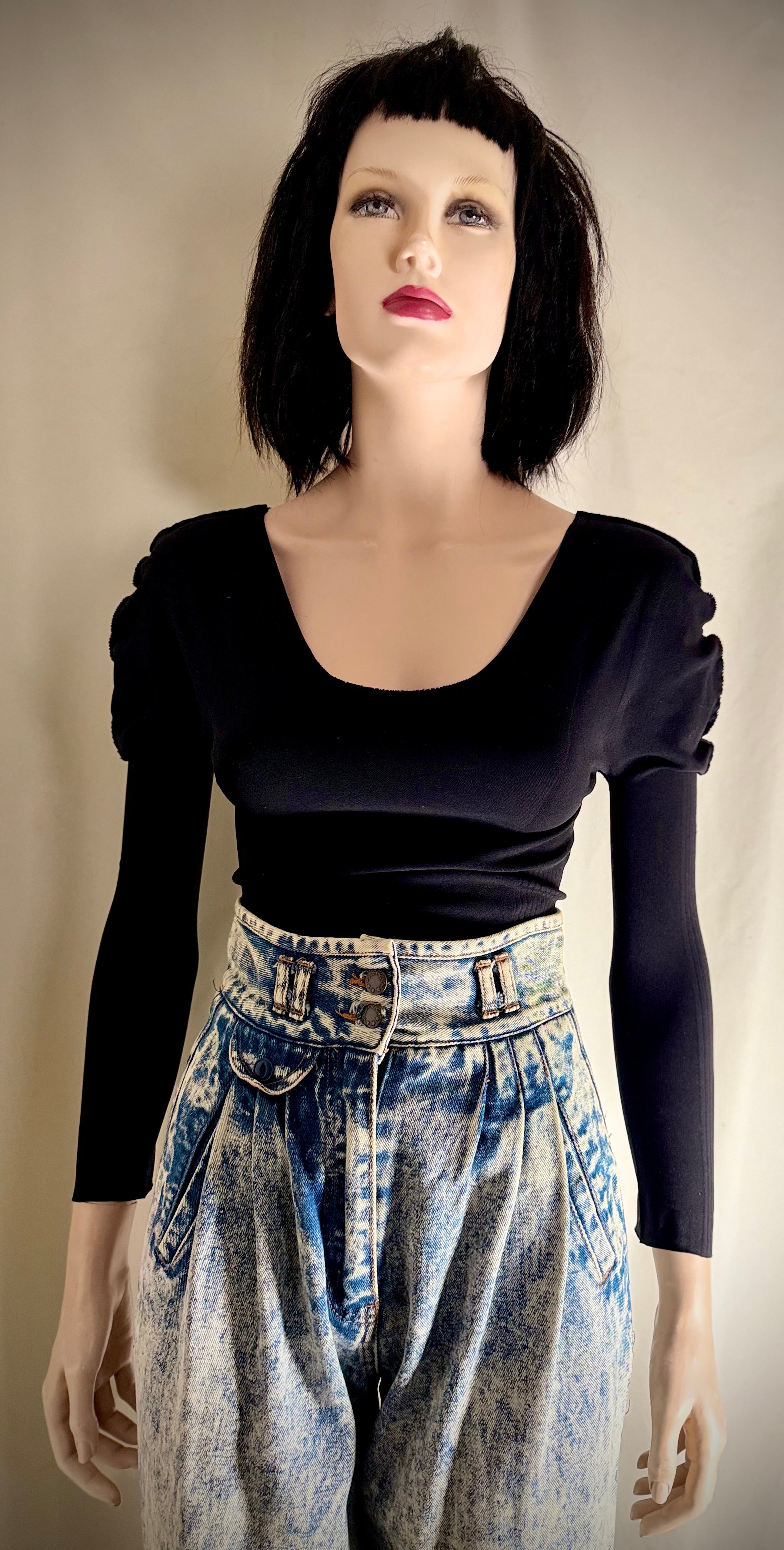 Vintage 1980s High-Rise Pleated Jeans

Sculptural Waist | Acid Wash Denim