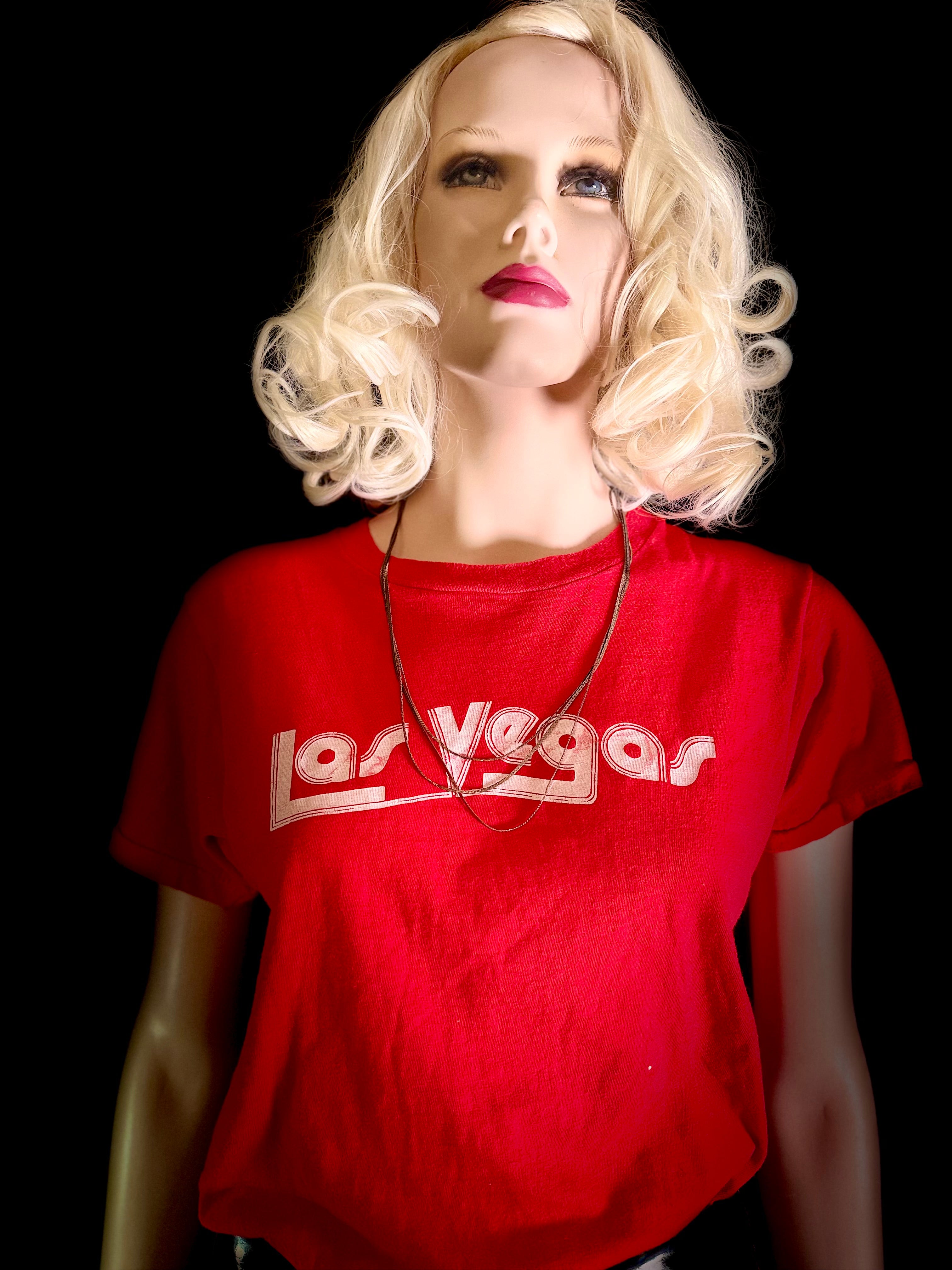 Vintage Las Vegas Graphic T-Shirt - Worn-In Red