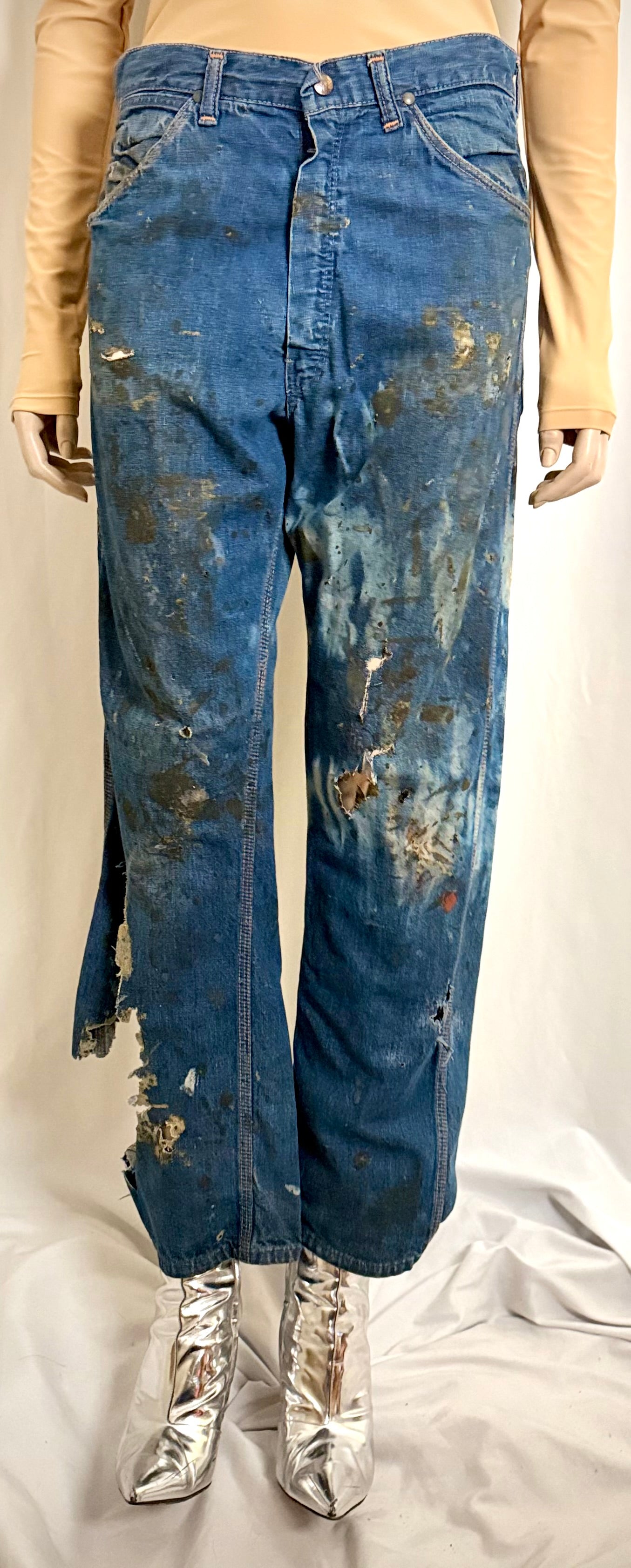 1940s French Artist’s Work Jeans - One-of-a-Kind Archival Wear