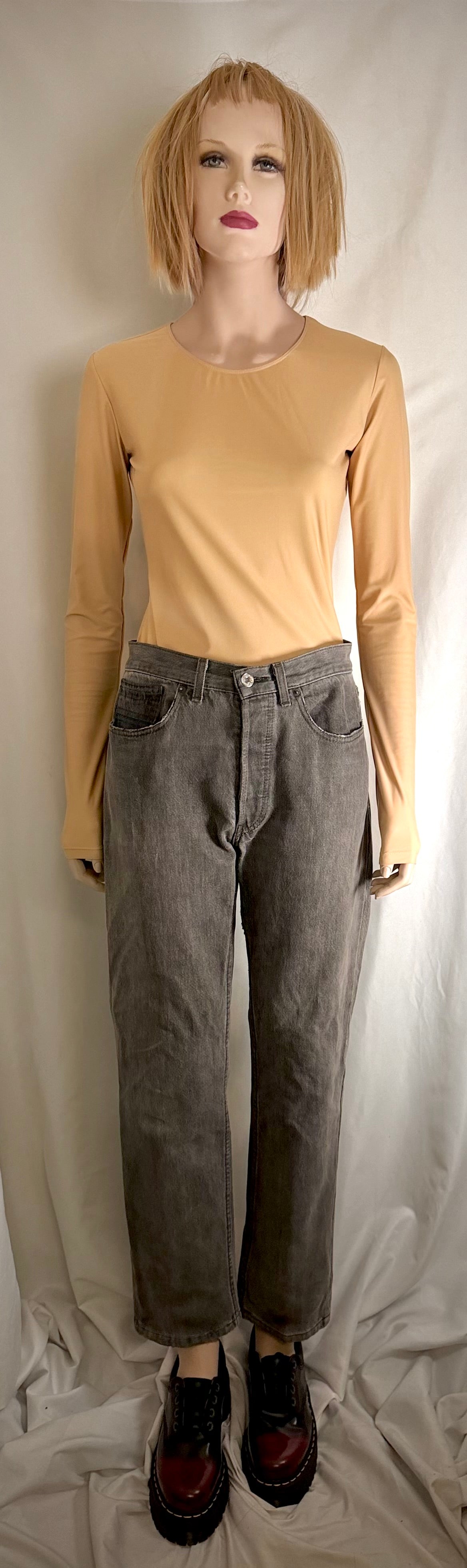 1990s Levi’s Grey Denim Jeans - Minimalist Cut