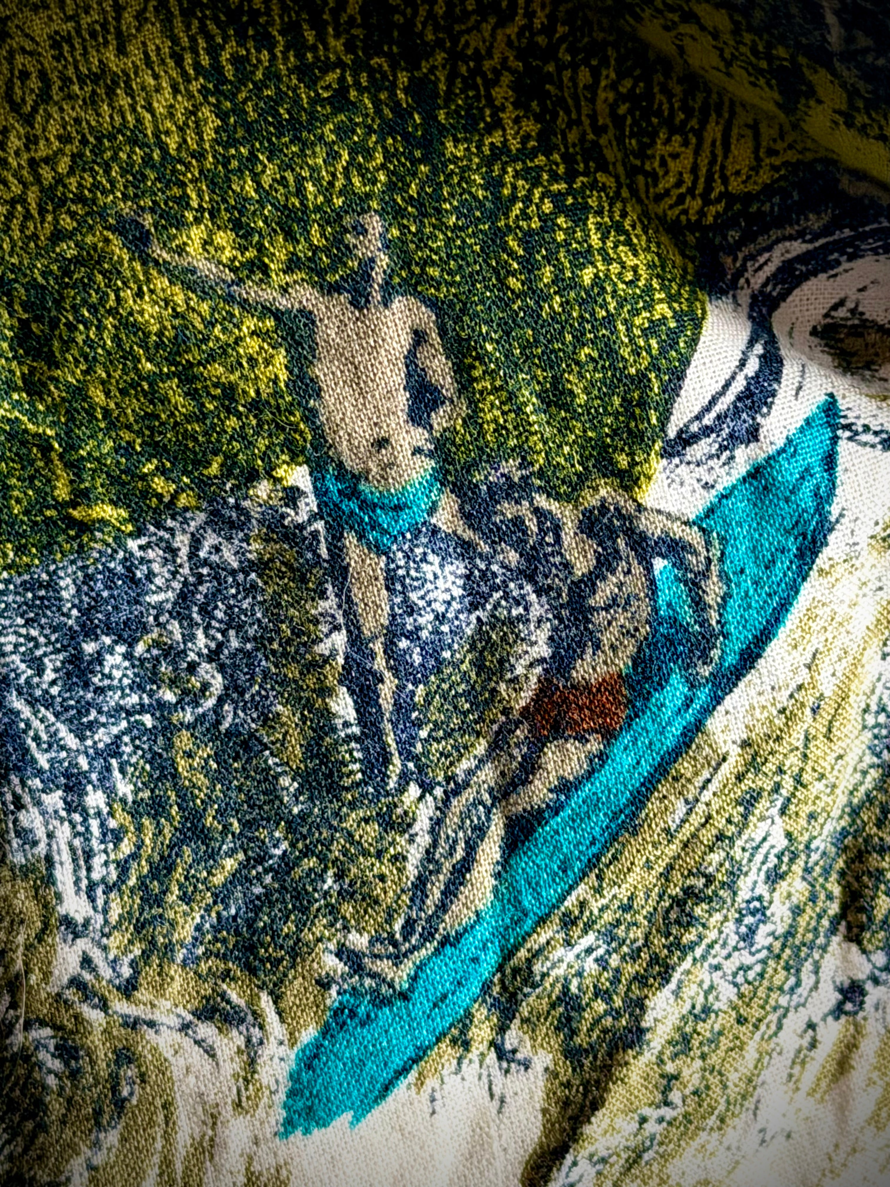 1960s Tropical Print Swim Shorts - Op-Art Floral Boxer Style (Rare)