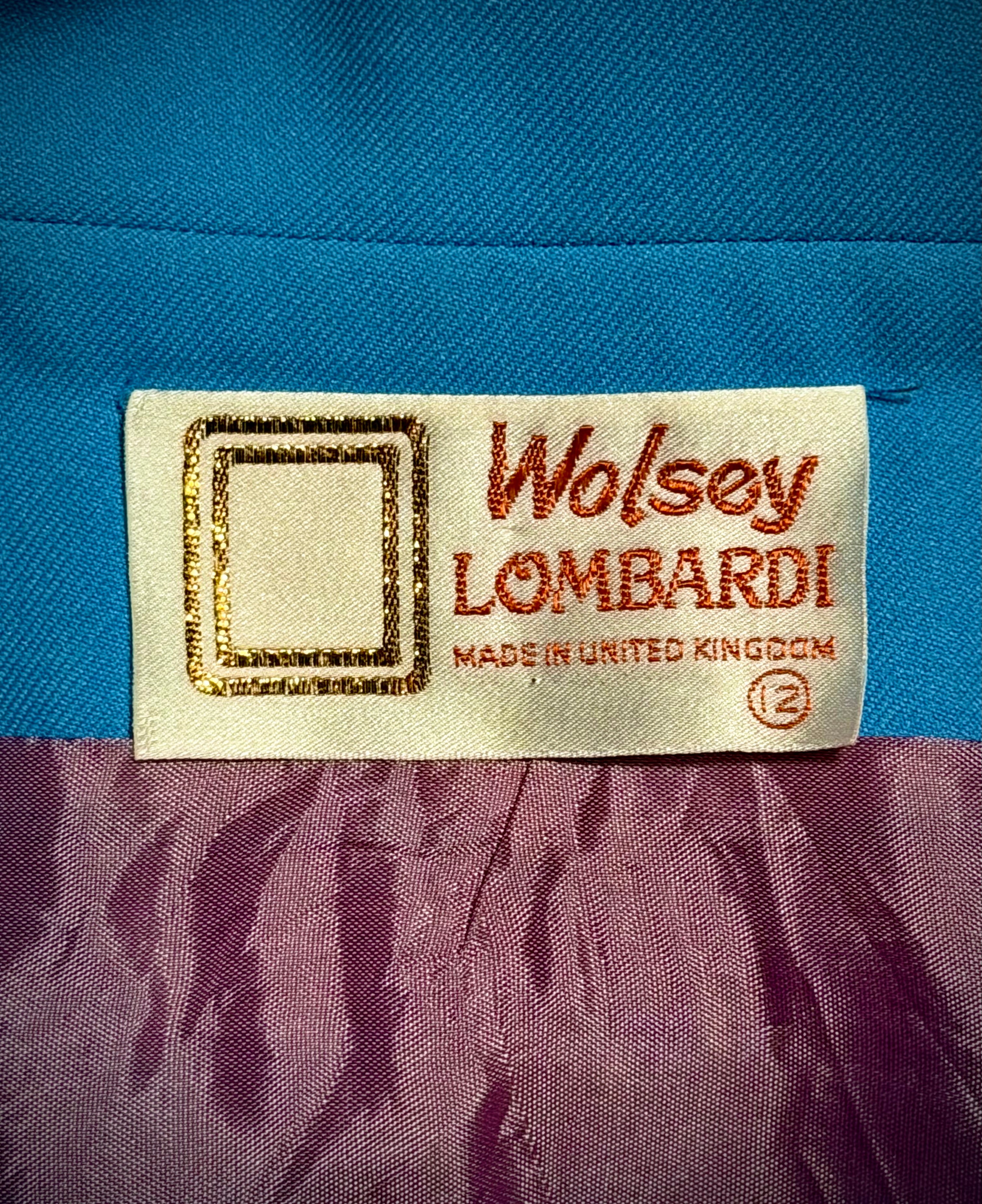 Vintage 1960s–70s Wolsey Lombardi Blue Tailored Jacket | Made in UK