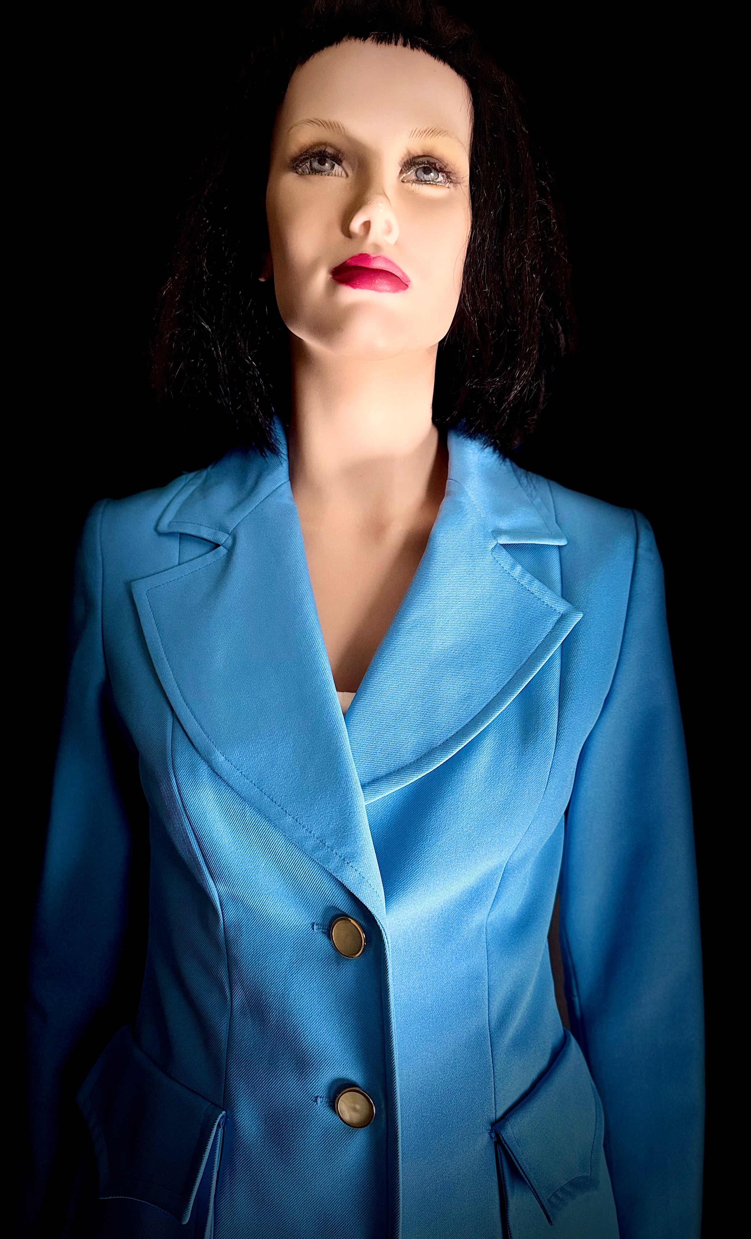 Vintage 1960s–70s Wolsey Lombardi Blue Tailored Jacket | Made in UK