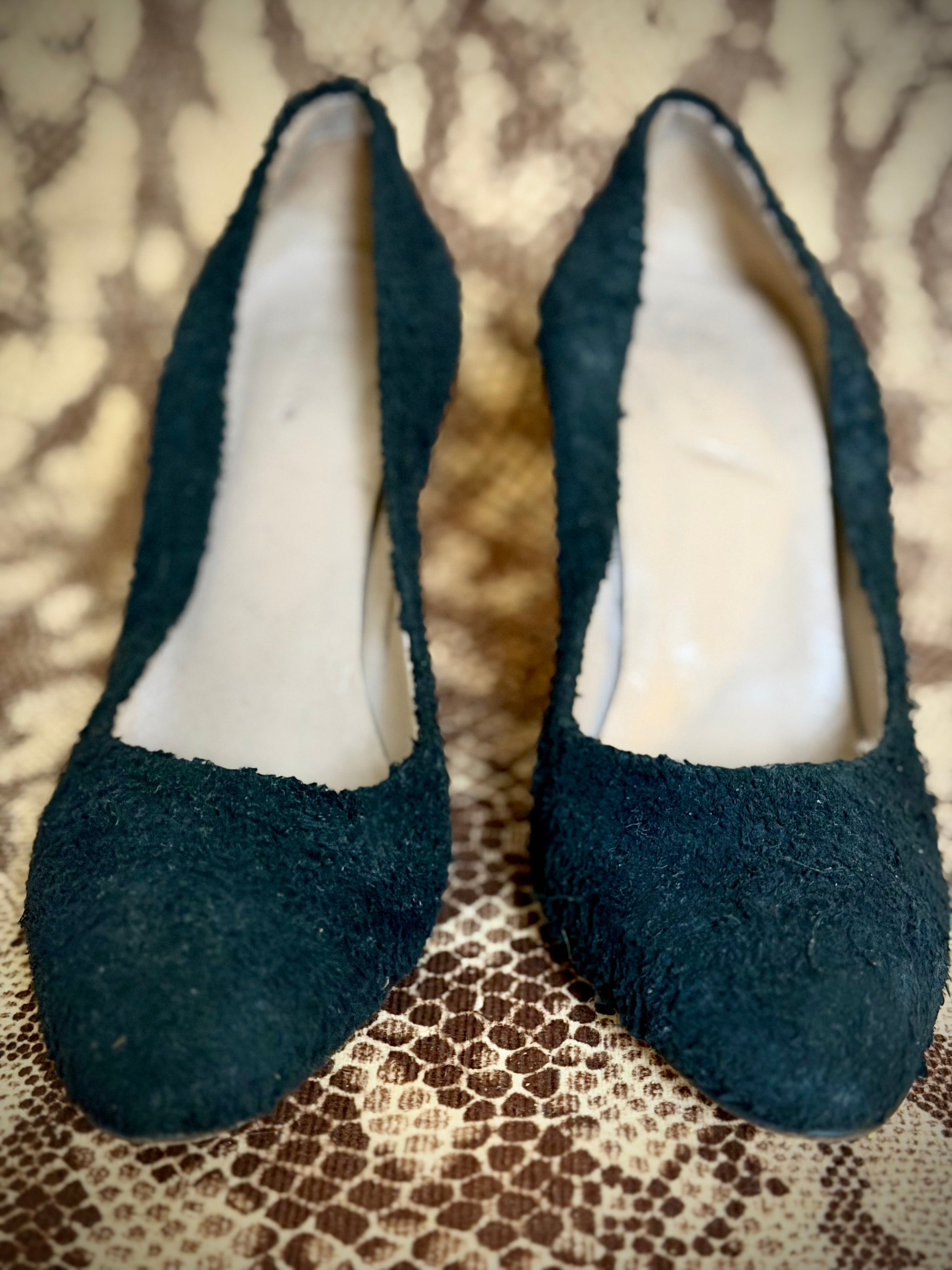 Helmut Lang Textured Haircalf Pumps | Made In Italy